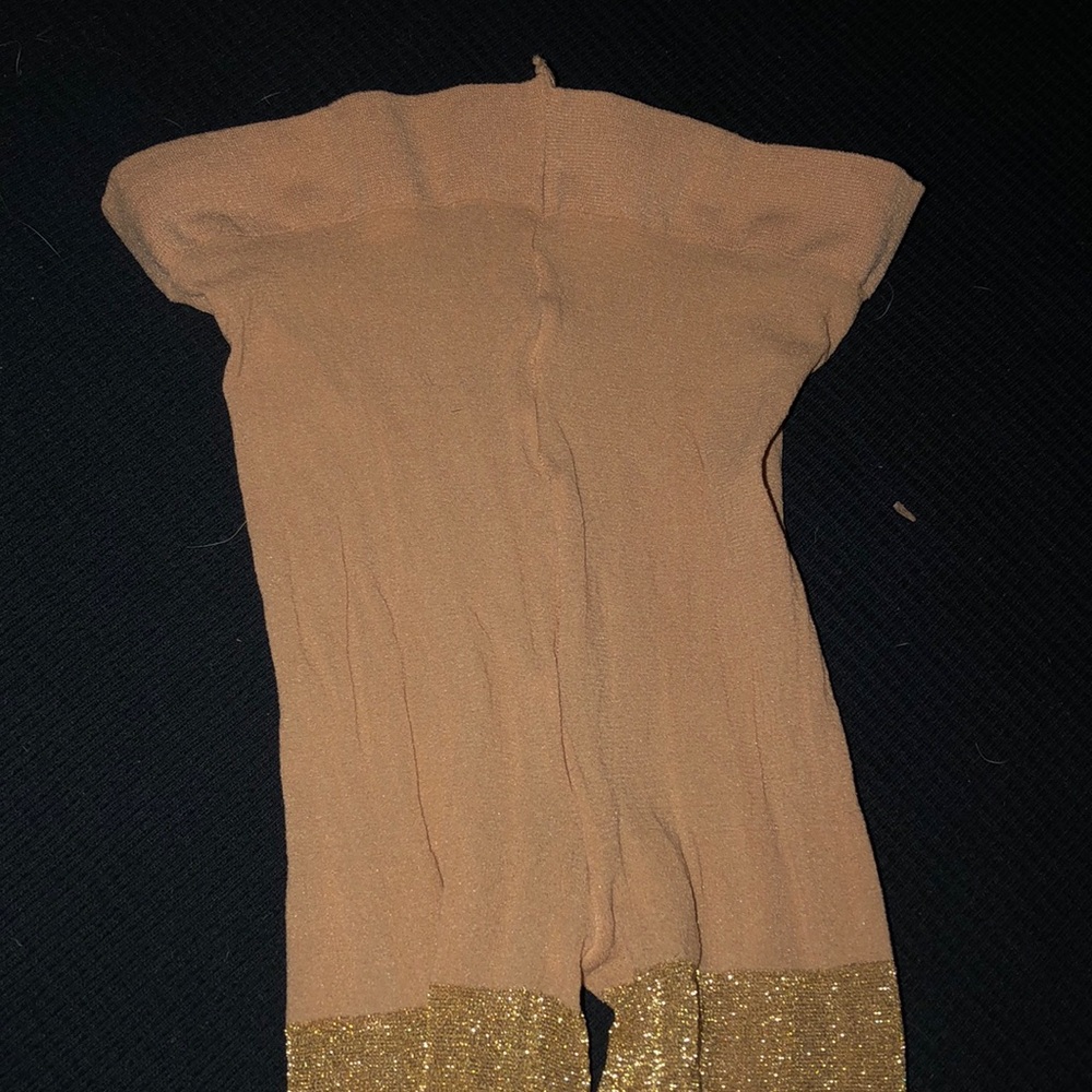 DONATED!!!!! Footless sparkly gold nylons - Picture 2 of 7